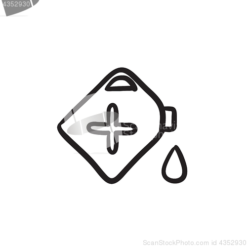 Image of Gas container sketch icon.