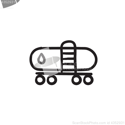 Image of Oil tank sketch icon.