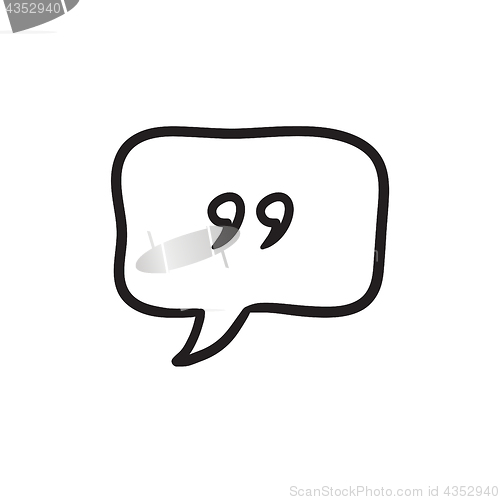 Image of Speech bubble sketch icon.