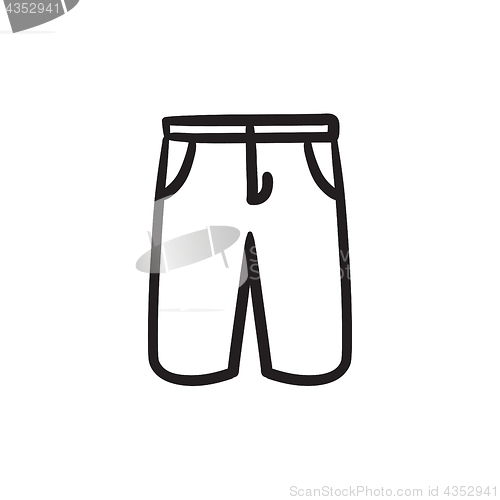 Image of Male shorts sketch icon.