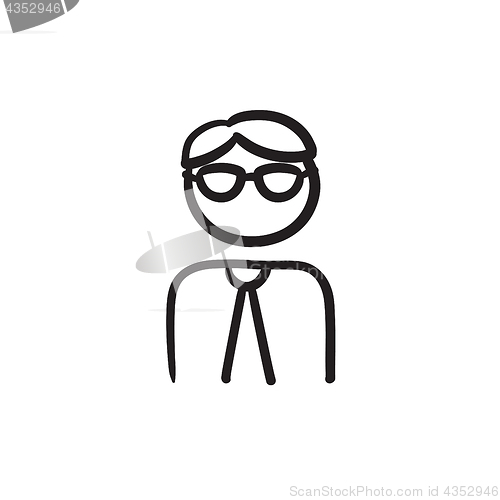 Image of Businessman sketch icon.