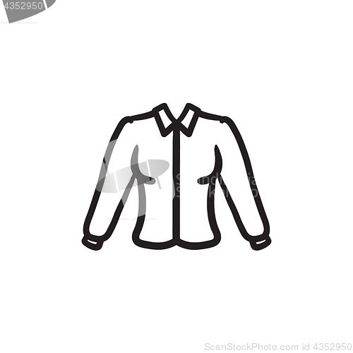 Image of Female blouse sketch icon.