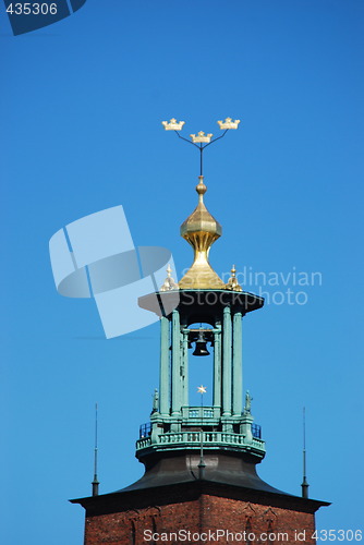 Image of Three crowns on the City Hall Stockholm