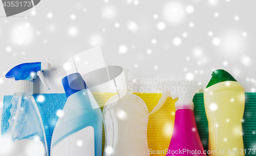 Image of cleaning stuff on white background