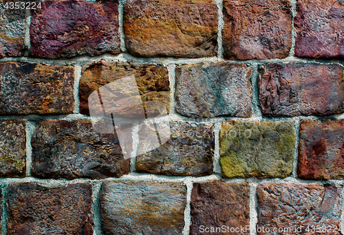 Image of Background of Colorful Cobblestones