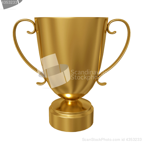 Image of Gold trophy cup against a white background