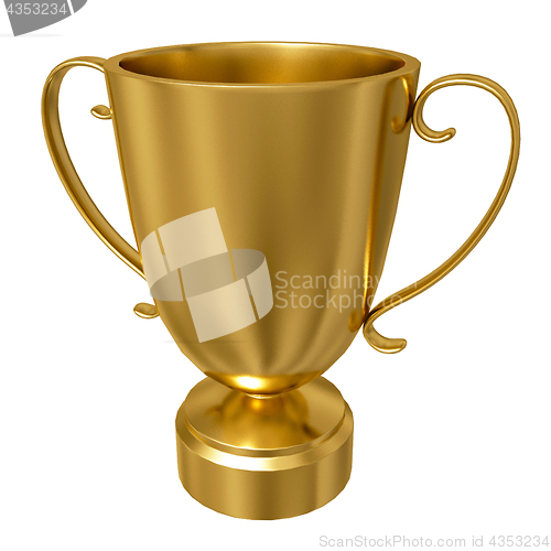 Image of Gold trophy cup against a white background