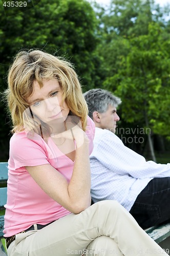 Image of Mature couple having relationship problems