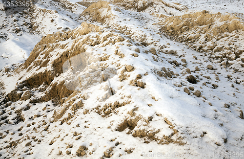 Image of sand under the snow