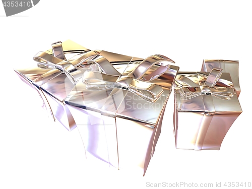 Image of Gift boxes. 3d illustration