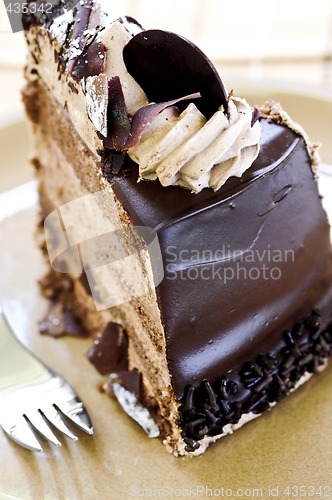 Image of Slice of chocolate cake