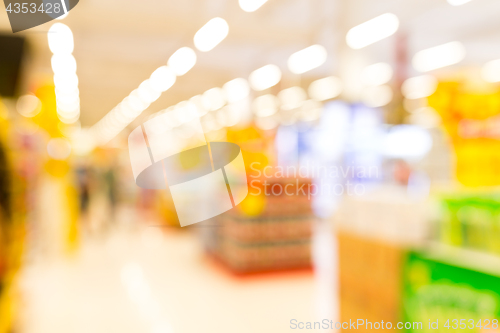 Image of Blurred of supermarket