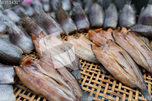 Image of Dried fish in wet market