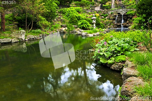 Image of Cascading waterfall and pond