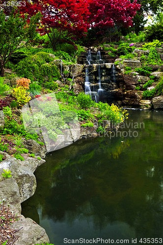 Image of Cascading waterfall and pond