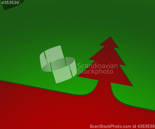 Image of christmas tree - 3d rendering