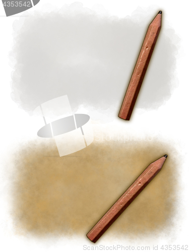 Image of two various backgrounds with pencil