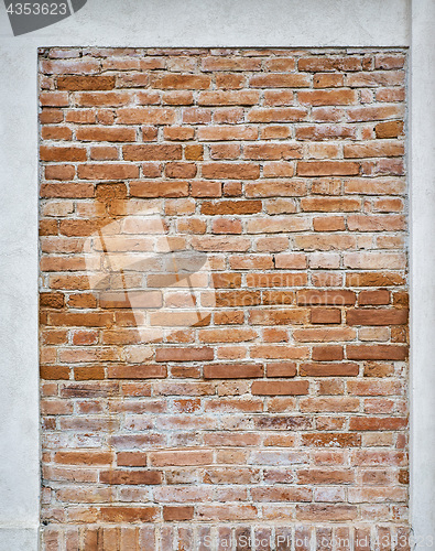 Image of abandoned grunge brick stucco wall background