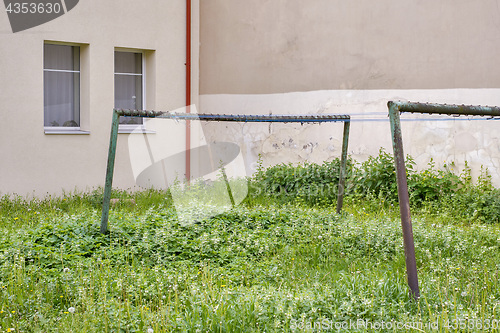 Image of old rasty clothes drying racks