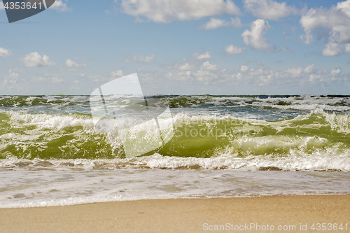 Image of Sea and cloudy sky