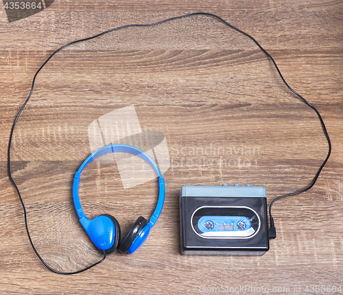 Image of Vintage walkman and headphones