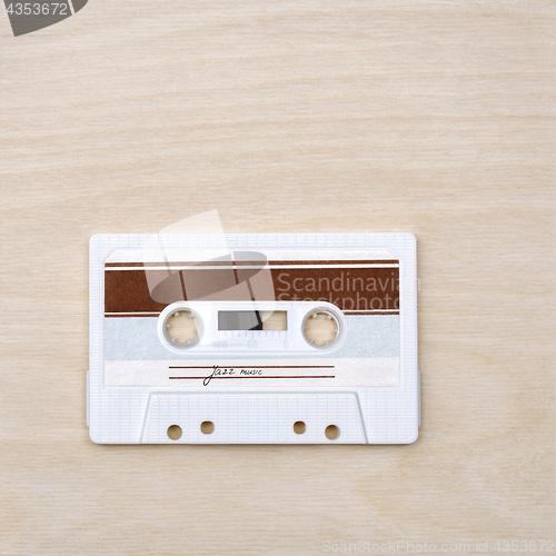 Image of Vintage audio cassette tape with jazz music