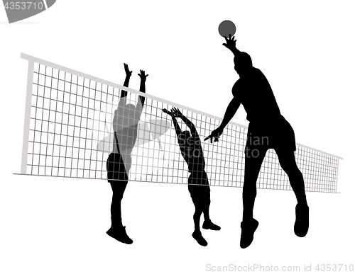 Image of Men playing volleyball