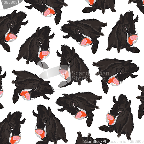 Image of Animal wild boar pattern