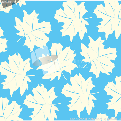 Image of White foliage on turn blue background