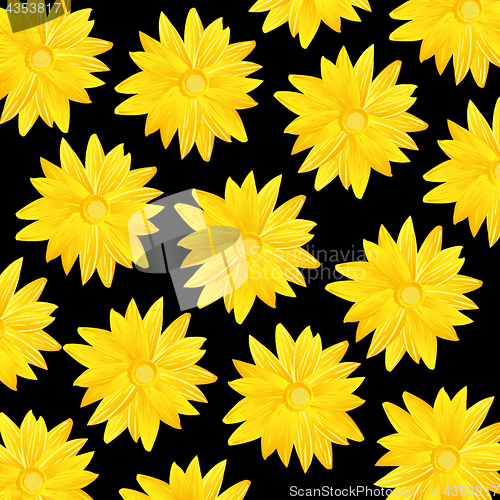 Image of Yellow flower pattern