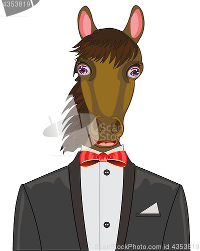 Image of Horse in suit