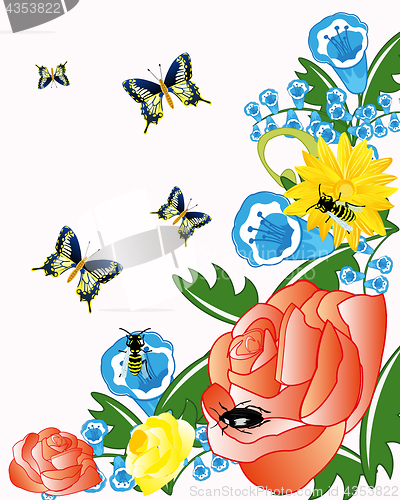 Image of Flower and insect