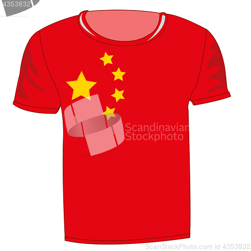 Image of Flag of the country china on t-shirt