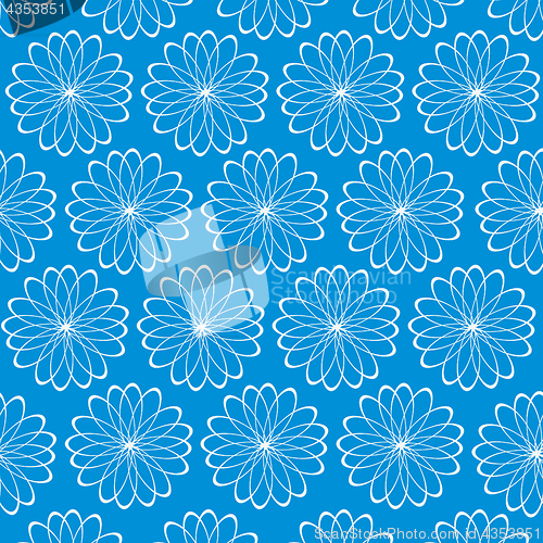 Image of Abstract pattern on turn blue background
