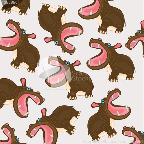 Image of Animal hippopotamus pattern
