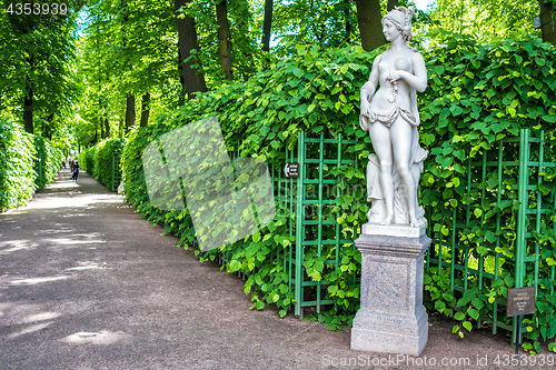 Image of Summer gardens park in Saint Petersburg
