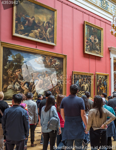 Image of ST. PETERSBURG, RUSSIA - 25.06. 2017 - Tourists in the interiors