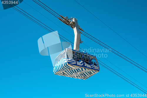 Image of view of cable car ,Switzerland