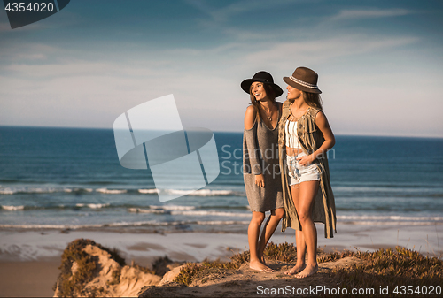 Image of Beautiful girls on the beach