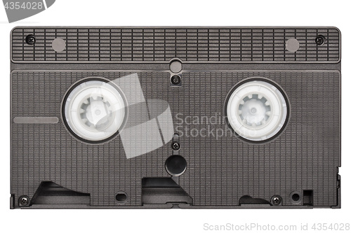 Image of Video cassette, rear side isolated on white background