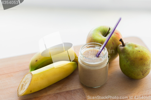 Image of jar with fruit puree or baby food