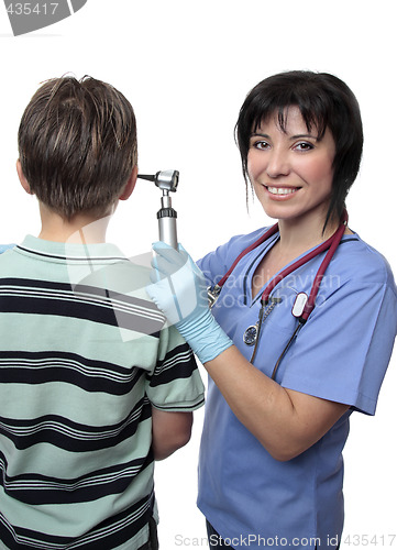 Image of Happy healthcare worker with patient