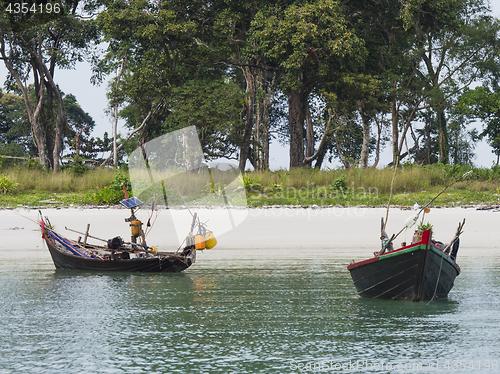 Image of Two small boats in Southern Myanmar