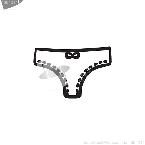 Image of Panties sketch icon.