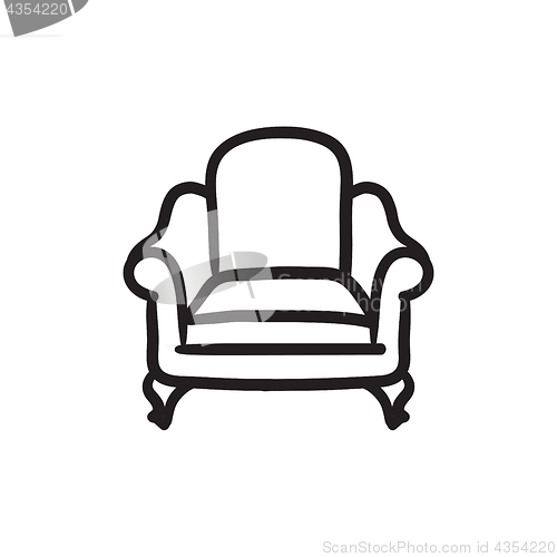 Image of Armchair sketch icon.