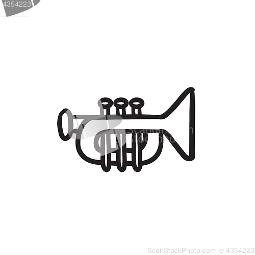 Image of Trumpet sketch icon.