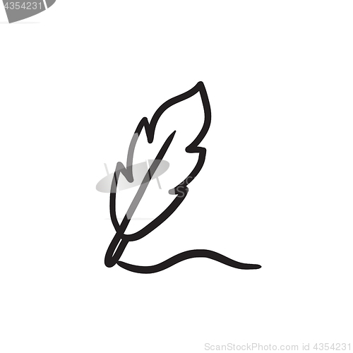 Image of Feather sketch icon.