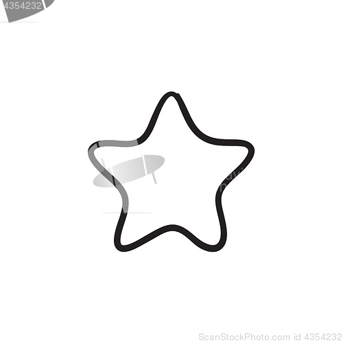 Image of Rating star sketch icon.