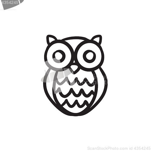Image of Owl sketch icon.