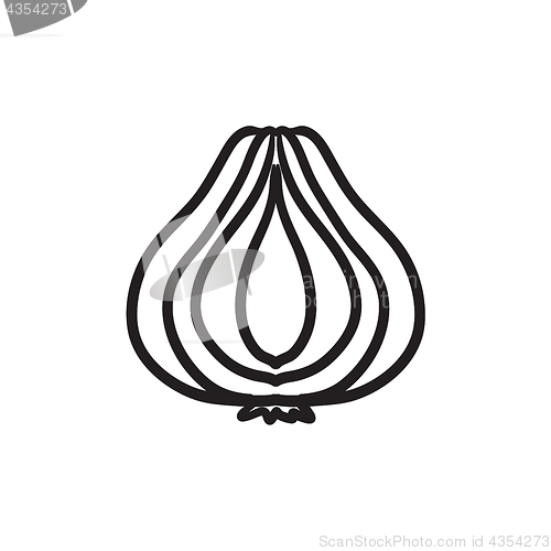 Image of Garlic sketch icon.